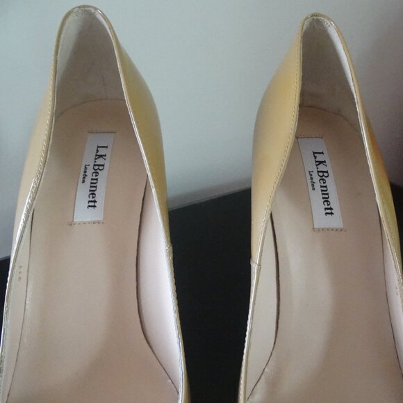 NEW LK Bennett SHILO $305 Tan Pumps Nude Leather 3.75" Heels EU 39 US 8.5 Spain - Picture 6 of 10